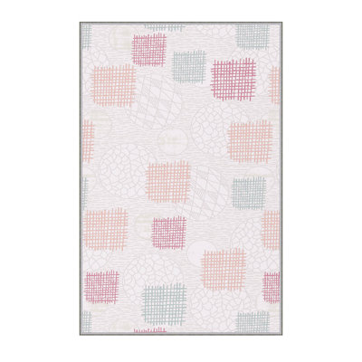 Soft Hall Carpet (2.6 x 4.9 ft), 100% Polyester, 0.3 in Pile Height | Antibacterial, Non-Slip Underside, 650 g/m² | Machine Washable, 3D Digital Print | Perfect for Living Room, Entryway & Bedroom Décor