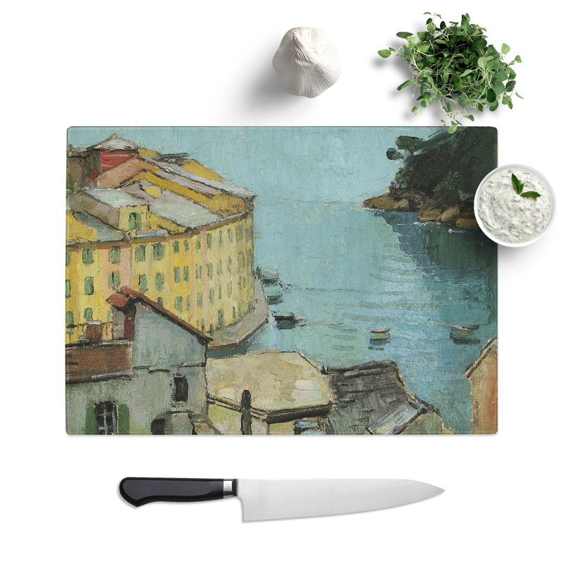 Portofino in Italy by Carl Moll Chopping Board, 0.4cm H x 28.5cm W x 39cm L