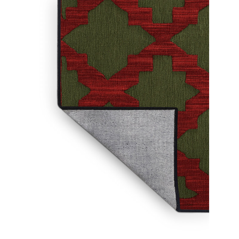 Tapis brun treillis lavable à la machine, Rectangulaire 2 pi x 3 pi