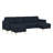 L-Shape Convertible Sectional Sofa With Movable Ottoman-764910353