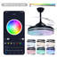 Ventilateur de plafond moderne 42 "avec lumière à DEL RVB et haut-parleur Bluetooth