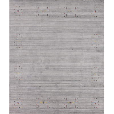 Tapis oriental rayé à la main Gabbeh 8 x 8