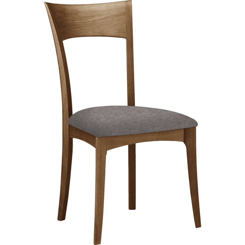 Ingrid Upholstered Side Chair, Natural Walnut, Sterling Fabric