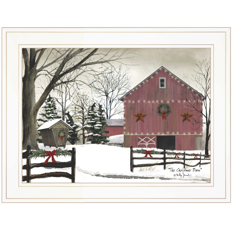 « christmas grange », impression encadrée