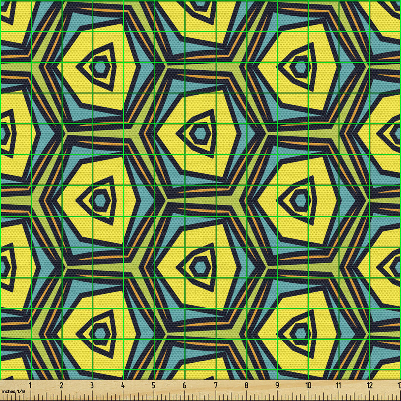 Charlynne Colourful Vintage Hexagons Multi-Purpose Fabric