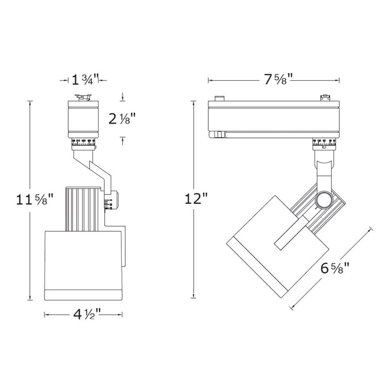 Platinum Adjustable Track Head, Flood