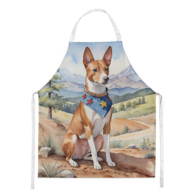 Tablier de bienvenue Basenji Cowboy