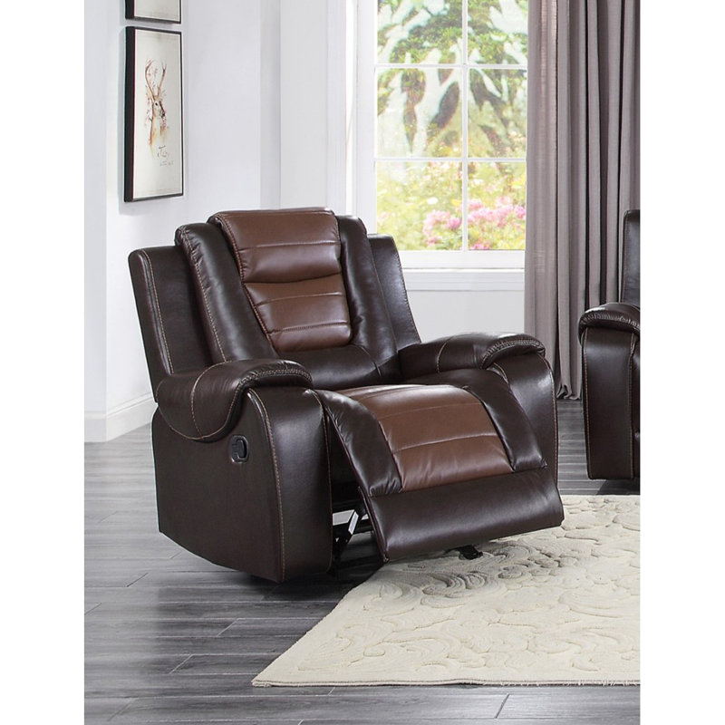 Ensemble de canapés inclinables 3 pièces Furniture, Brun / Noir, 5