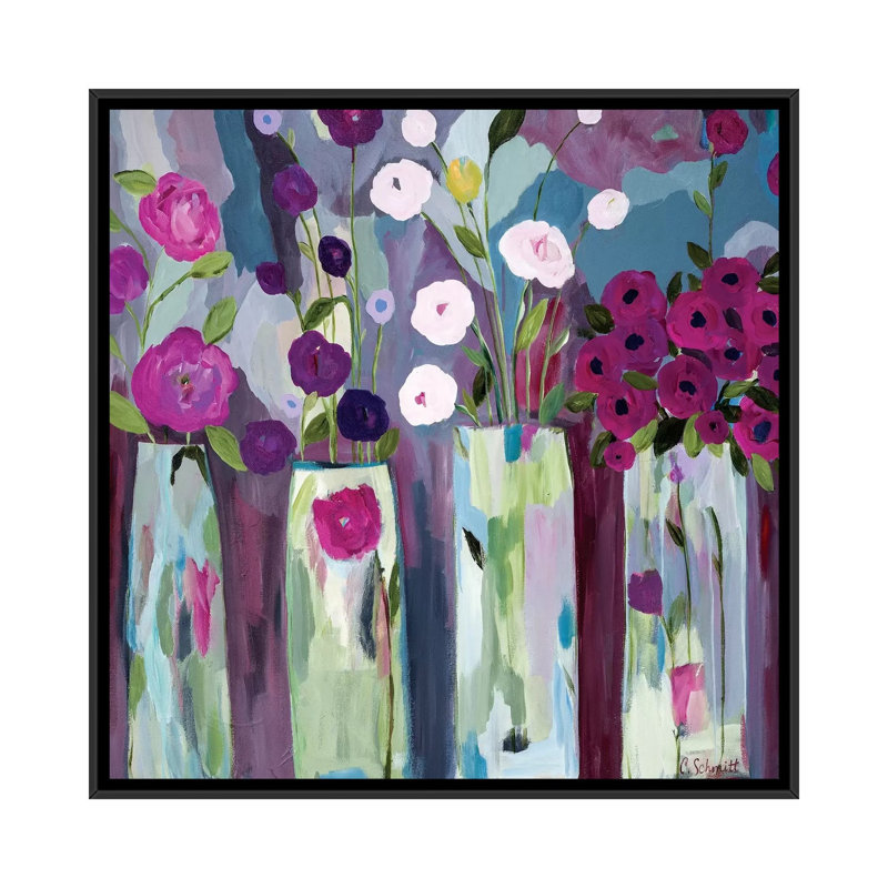 « is sérums sérums », impression sur toile, H 18 po x l 18 po x P 1,5 po, Toile avec cadre noir, Pas de tapis