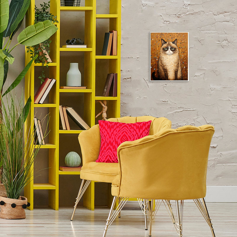 Grumpy Klimt Cat Wall Plaque, design by Arlington Prints