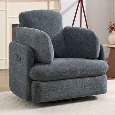 Manual Swivel Recliner with Removable Arms & Storage