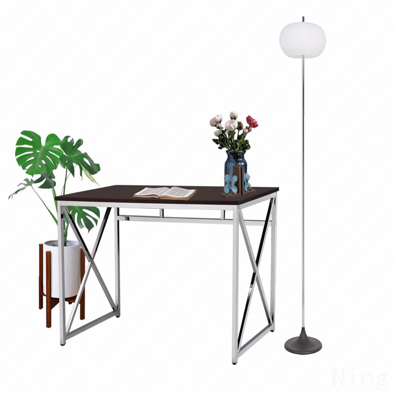 Bureau Madison, MDF brun / chrome