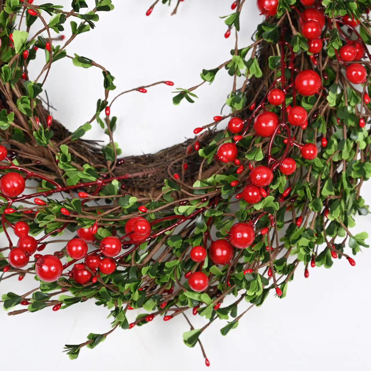 22" Handcrafted Grapevine Berry Christmas Wreath