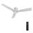 52-INCH DC Motor Flush Mounted White Ceiling Fan with Remote Control. without Light-1381123497
