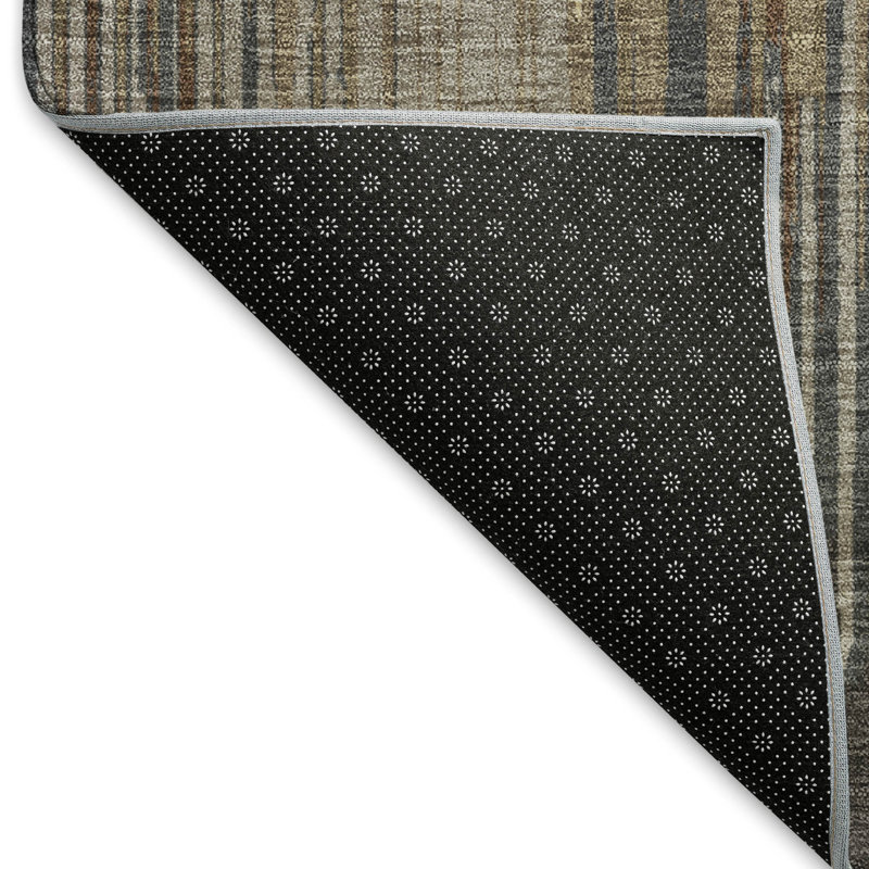 Premium Machine Washable Prisco Taupe Rug, Runner 2'3" x 7'6"
