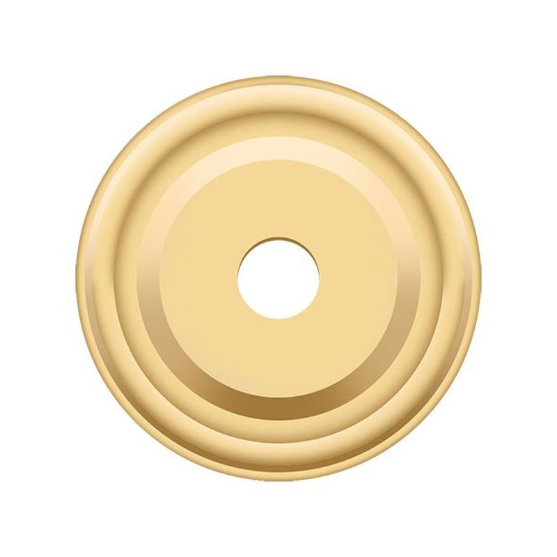 Metal Knob Backplate, PVD Polished Brass