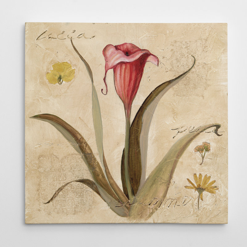 Red Calla Lily - reproduction sur toile, H 16 po x l 16 po x P 1,5 po