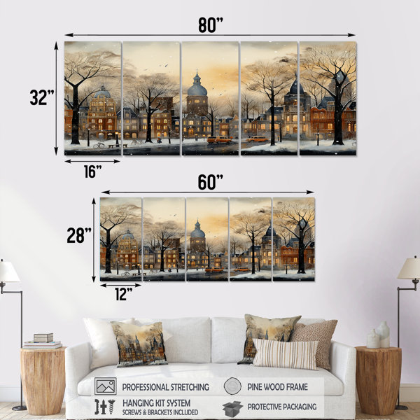 Red Barrel Studio Winter Russian City Landscape I - Winter Landscape 5 ...