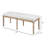 46" End Of Bed Bench, Upholstered Bedroom Bench, Cream White