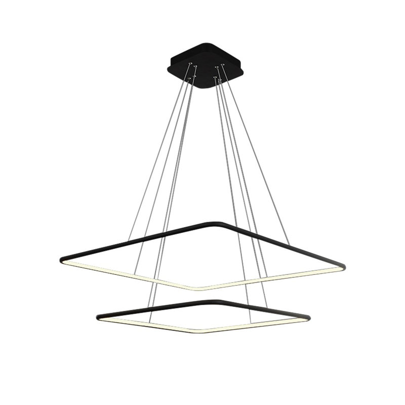 Casimera 2 - Light Square/Rectangle Pendant, Black