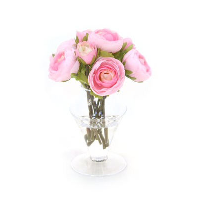 Polysilk Ranunculus Arrangement in Vase