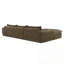 Canapé modulaire en L avec repose-pieds mobile et coussin moelleux-125126501