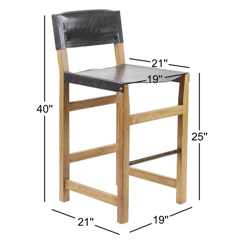 Tabouret de comptoir 25 po Annitta, Gris