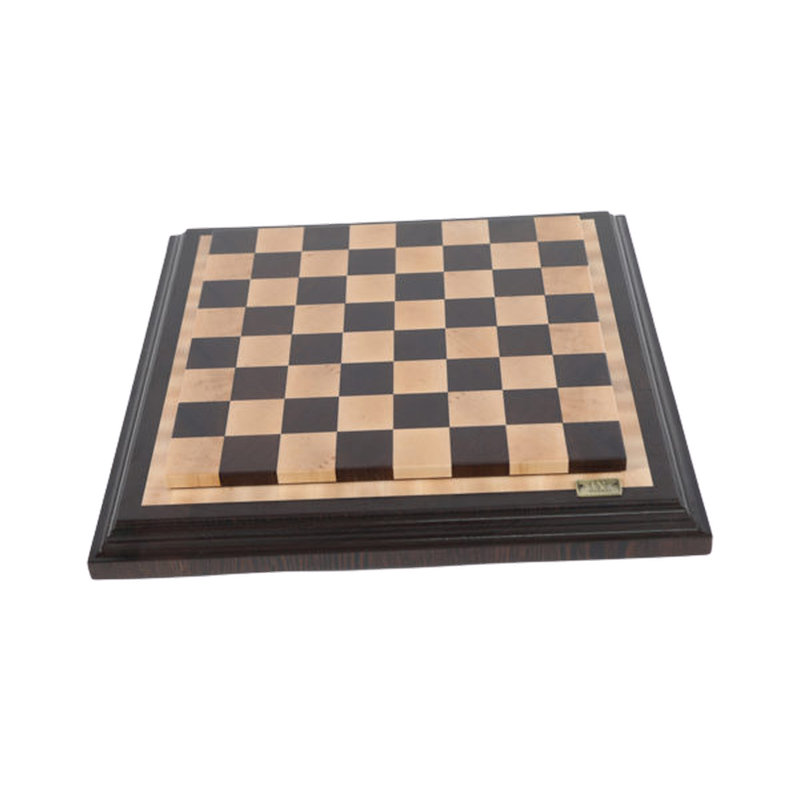 Handmade Brown/Beige Chess Board Game, 21" L x 21" W x 2.5" H