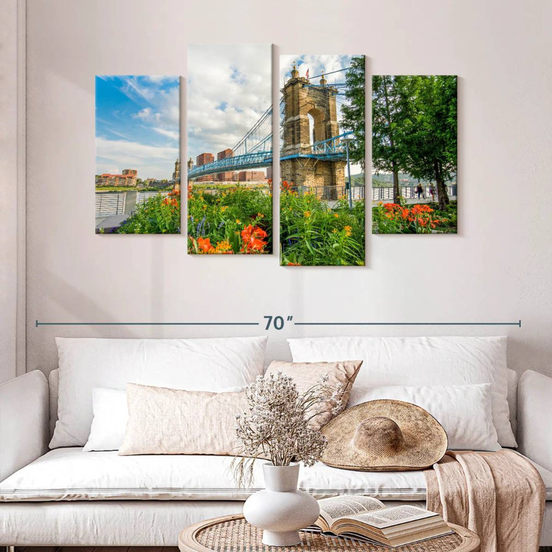 Lilie Roebling Suspension Bridge, 32" H x 52" W