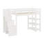 Lit mezzanine avec tablettes, escalier de rangement, petite armoire et lumière DEL-340129206