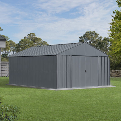12 ft. W x 14 ft. D Galvanized Steel Storage Shed