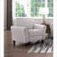 Chaise d'appoint rembourrée en tissu brun clair texturé Modern Transitional-807419482