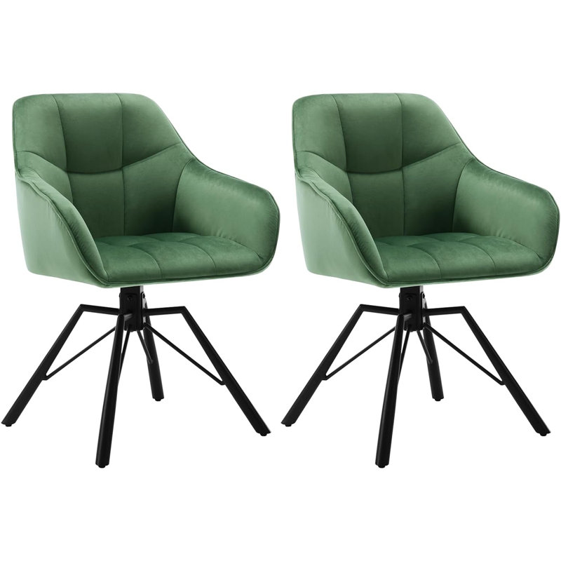 Malkin 48cm H Velvet Upholstered Armchair, Green