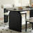 Black Oval Solid Wood Dining Table-2008016719