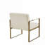 Fauteuil d'appoint simple rembourré en polyester de 29 pouces avec revêtement en polyester beige