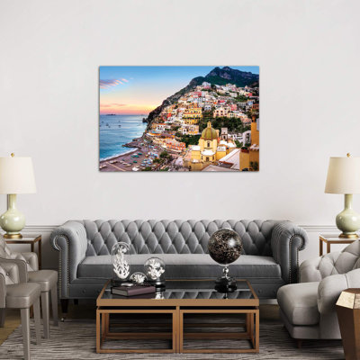 Positano, Church Santa Maria Assunta I - No Frame Print on Canvas