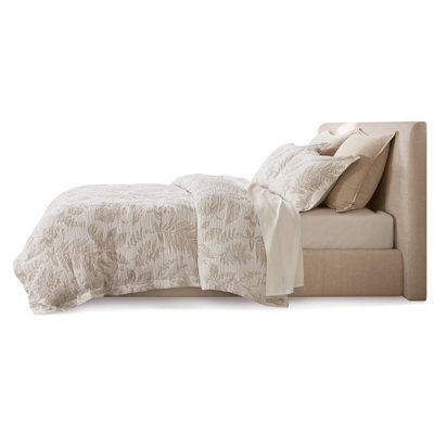 Premium Cotton Jacquard Bedding Sets, King Cal King Botanical Duvet Set