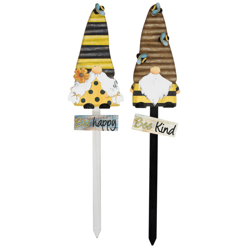 Piquet de jardin en bois Gnomes d'abeilles
