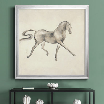 Cheval de dressage I - cadre photo, reproduction d'art sur toile