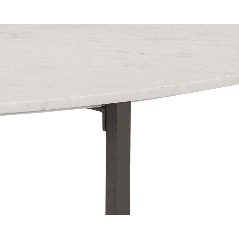 Table basse KIara - ovale - blanc