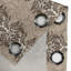 Ambesonne Floral Grommet Curtain Baroque Flowers Rococo Print Pastel Brown Chocolate-106690324