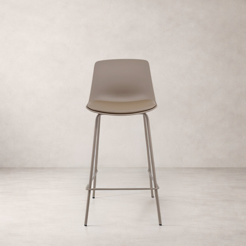Tabouret de comptoir en plastique AGATA, brun, Brun