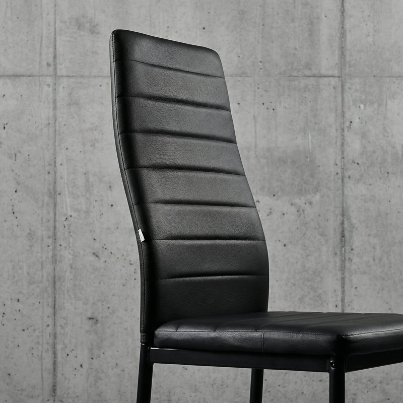 Modern Dining Accent Chairs Set of 6 for Kitchen, dining room, living room, Black