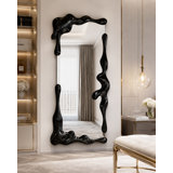 Sculptural Wavy Full-Length Mirror