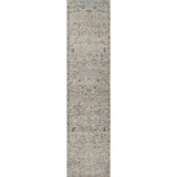 Hand Knotted Wool Area Rug in Gray And Blue