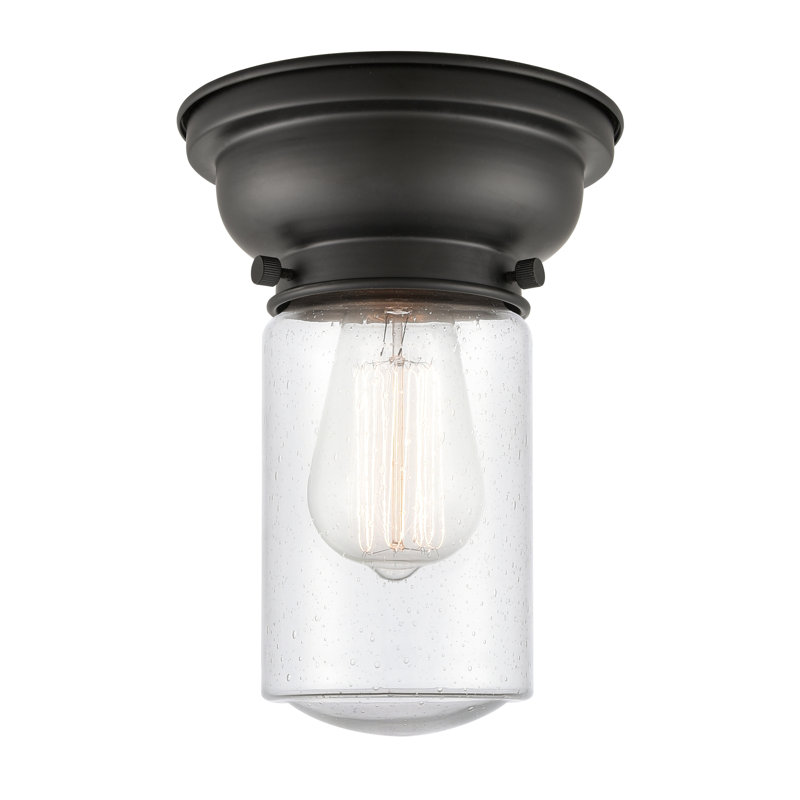 Plafonnier encastré 1 lumière 6,25 po Saroyan, Noir mat, Grainé, Ampoule non incluse