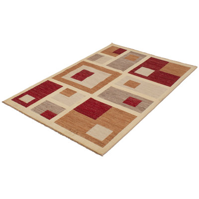 Puica One-of-a-Kind 5'9" X 8'5" 2010s Wool Area Rug in Cream