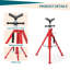 28-52 in Pipe Stand - Heavy Duty V-Head, Adjustable Construction, Folding & Portable Design-131380177