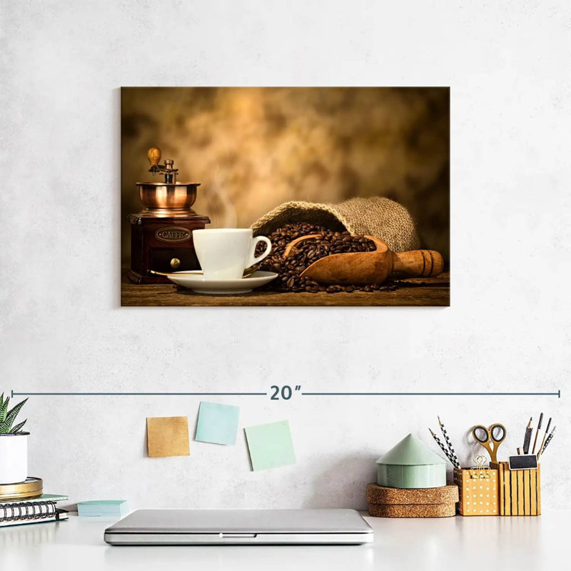 Rustic Coffee Canvas Print, 8" H x 12" W x 1" D