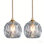 Luminaire suspendu réglable contemporain en cristal taillé et laiton - Luminaire de plafond élégant pour îlot de cuisine, salle à manger et salle de bain